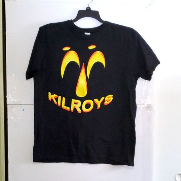 A Vintage Kilroys Men's Graphic T-shirt Gildan Funny Face Retro Rare Size L - Picture 1 of 7